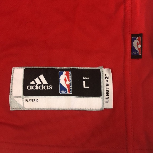 Adidas L Top Red White Jersey Rockets Short Sleeve Harden 13 Excellent Condition - Picture 5 of 13